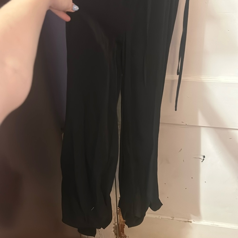 black backless jumpsuit